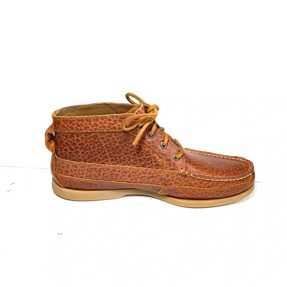 Sperry A/O Mens Boat Chukka Boots‎ Brown Distressed Leather